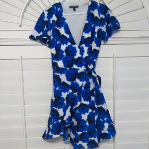 Banana Republic floral blue pattern mini dress